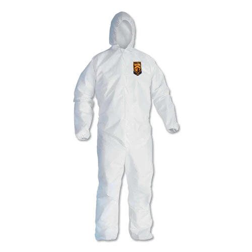 A40 Elastic-cuff And Ankle Hooded Coveralls, Large, White, 25/carton - Image 1