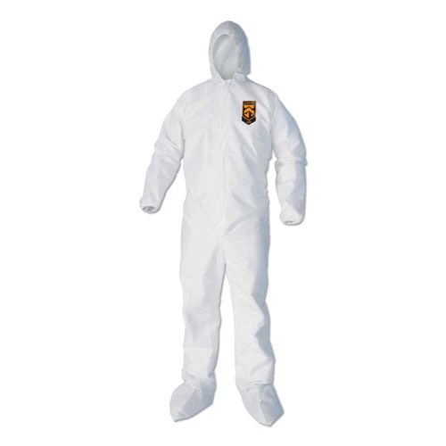 A40 Elastic-cuff, Ankle, Hood And Boot Coveralls, Large, White, 25/carton - Image 1