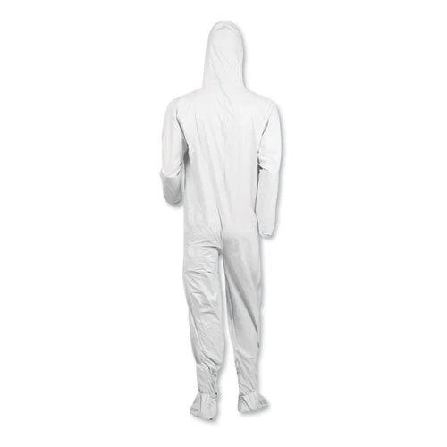 A40 Elastic-cuff, Ankle, Hood And Boot Coveralls, Large, White, 25/carton - Image 3