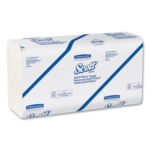 Essential Low Wet Strength Multi-fold Towels, 1-ply, 9.4 X 12.4, White, 175/pack, 25 Packs/carton - Image 1