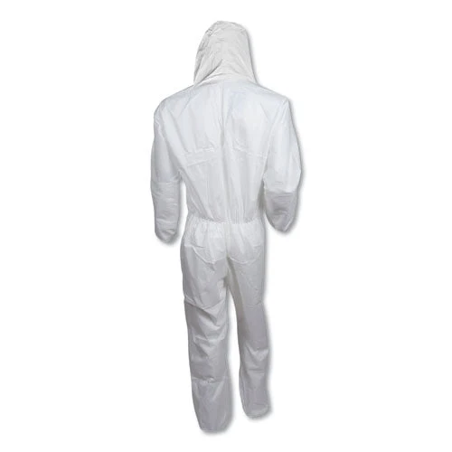 A30 Elastic Back And Cuff Hooded Coveralls, Medium, White, 25/carton - Image 2