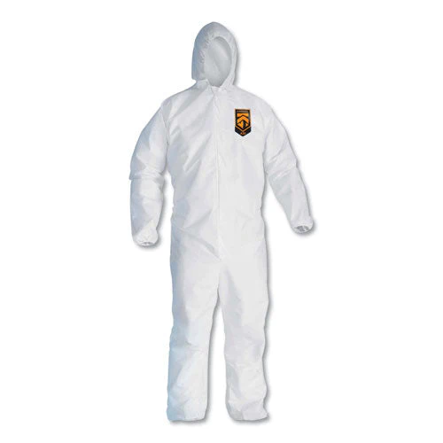A30 Elastic-back And Cuff Hooded Coveralls, X-large, White, 25/carton - Image 1