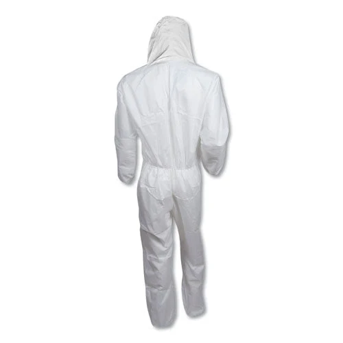 A30 Elastic-back And Cuff Hooded Coveralls, X-large, White, 25/carton - Image 2