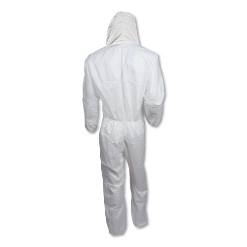 A30 Elastic-back And Cuff Hooded Coveralls, 2x-large, White, 25/carton - Image 3