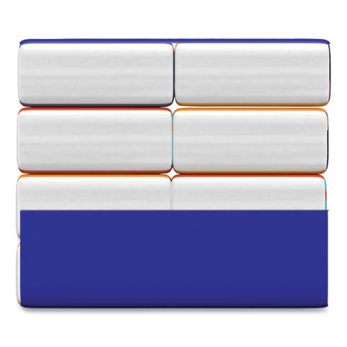 On The Go Packs Facial Tissues, 3-ply, White, 10 Sheets/pouch, 8 Pouches/pack - Image 2