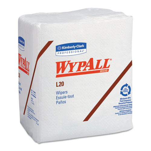 L20 Towels, 1/4 Fold, 4-ply, 12.5 X 13, Unscented, White, 68/pack, 12 Packs/carton - Image 1