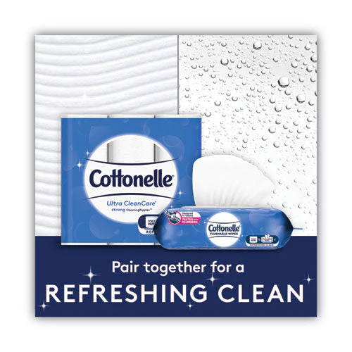 Ultra Cleancare Toilet Paper, Strong Tissue, Mega Rolls, Septic Safe, 1-ply, White, 340 Sheets/roll, 6 Rolls/pk, 6 Pks/carton - Image 2