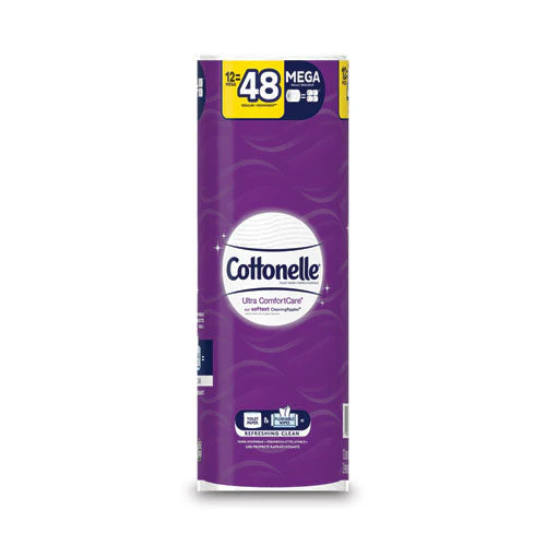 Ultra Comfortcare Toilet Paper, Soft Tissue, Mega Rolls, Septic Safe, 2 Ply, White, 284 Sheets/roll, 12 Rolls/pack - Image 2