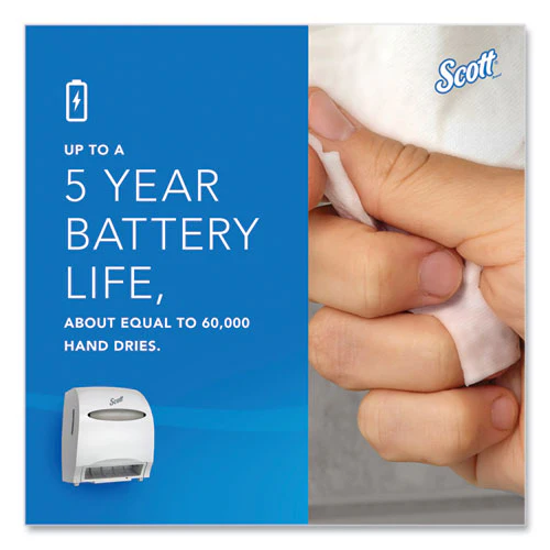 Essential Electronic Hard Roll Towel Dispenser, 12.7 X 9.57 X 15.76, White - Image 3