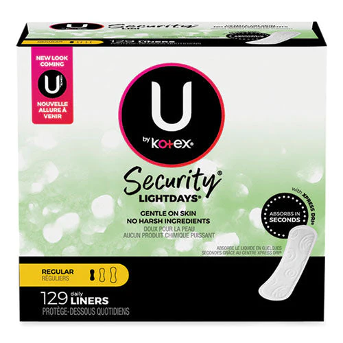U By Kotex Security Lightdays Liners, Unscented, 129/pack - Image 1