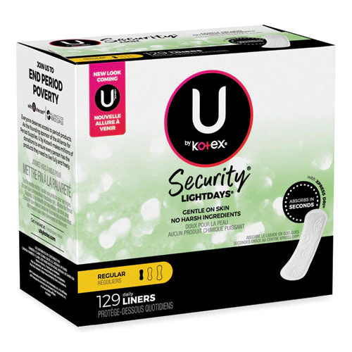 U By Kotex Security Lightdays Liners, Unscented, 129/pack - Image 3