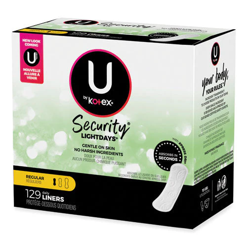 U By Kotex Security Lightdays Liners, Unscented, 129/pack - Image 2