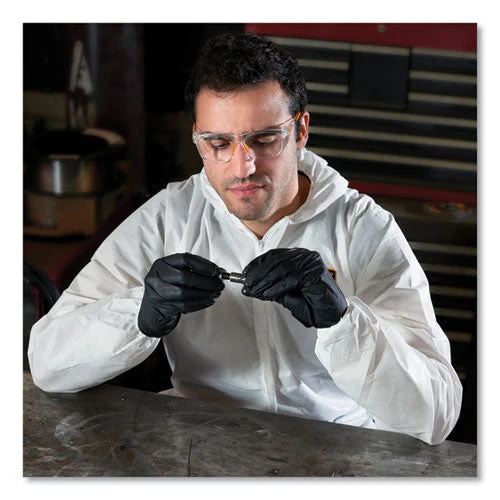 A20 Breathable Particle Protection Coveralls, Elastic Back, Hood, Medium, White, 24/carton - Image 3