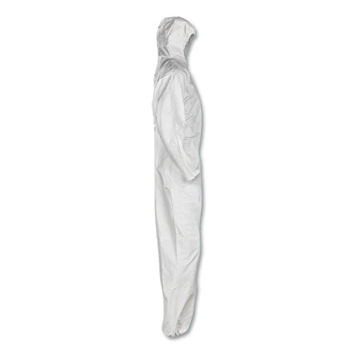 A20 Breathable Particle Protection Coveralls, Zipper Front, Large, White - Image 3