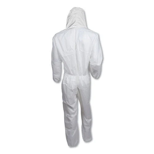 A20 Breathable Particle Protection Coveralls, Zipper Front, Large, White - Image 2