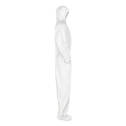 A20 Breathable Particle Protection Coveralls, Elastic Back, Hood And Boots, Large, White, 24/carton - Image 2