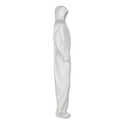 A20 Elastic Back And Ankle Hood And Boot Coveralls, X-large, White, 24/carton - Image 3