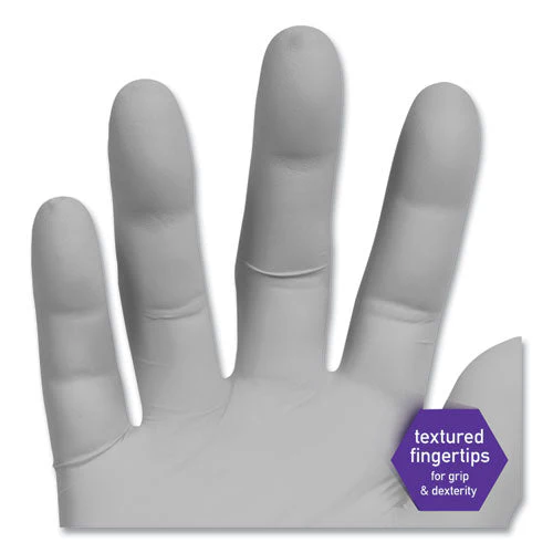 Sterling Nitrile Exam Gloves, Powder-free, Gray, 242 Mm Length, Medium, 200/box - Image 2