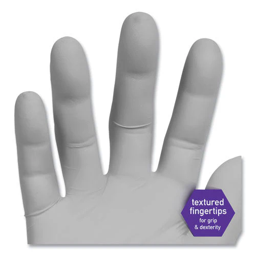 Sterling Nitrile Exam Gloves, Powder-free, Gray, 242 Mm Length, Large, 200/box - Image 3