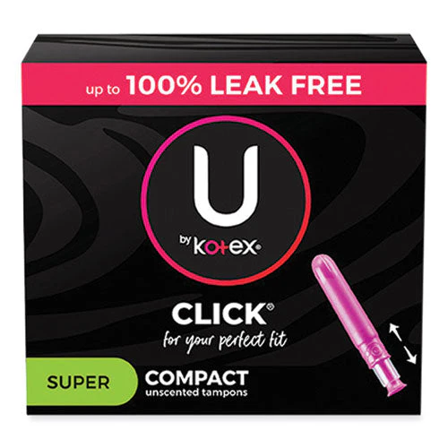 U By Kotex Click Compact Tampons, Regular, 32/pack - Image 1