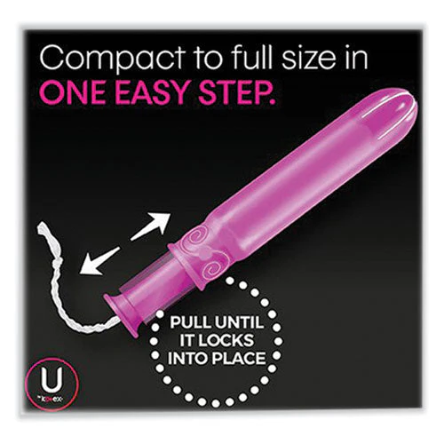 U By Kotex Click Compact Tampons, Regular, 32/pack - Image 2