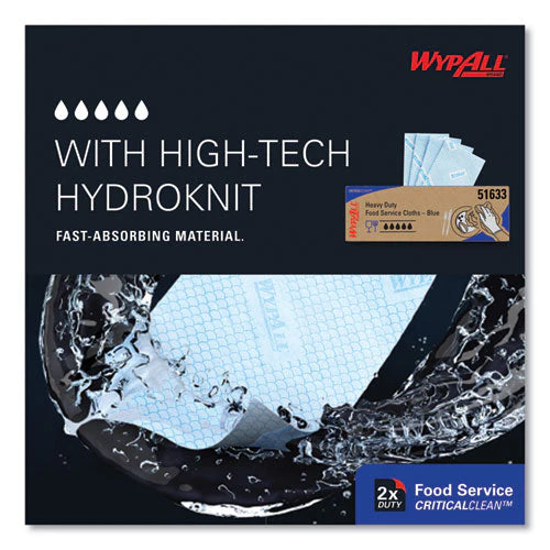 Heavy-duty Foodservice Cloths, 12.5 X 23.5, Blue, 100/carton - Image 3