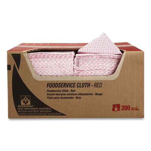 Foodservice Cloths, 12.5 X 23.5, Red, 200/carton - Image 1