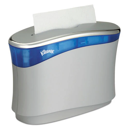 Reveal Countertop Folded Towel Dispenser, 13.3 X 5.2 X 9, Soft Gray/translucent Blue - Image 1