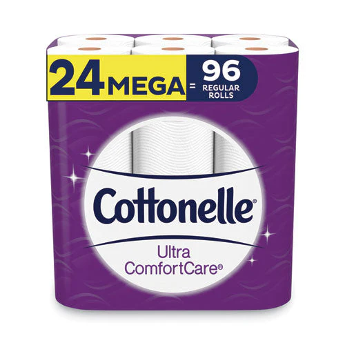Ultra Comfortcare Toilet Paper, Soft Tissue, Mega Rolls, Septic Safe, 2-ply, White, 284 Sheets/roll, 24 Rolls/pack - Image 1