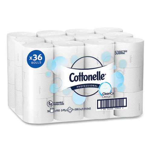 Clean Care Bathroom Tissue, Septic Safe, 2-ply, White, 900 Sheets/roll, 36 Rolls/carton - Image 1