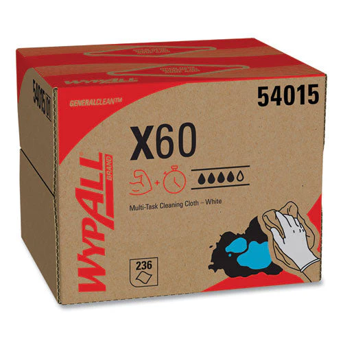 General Clean X60 Cloths, 12.5 X 16.8, White, 236/carton - Image 1