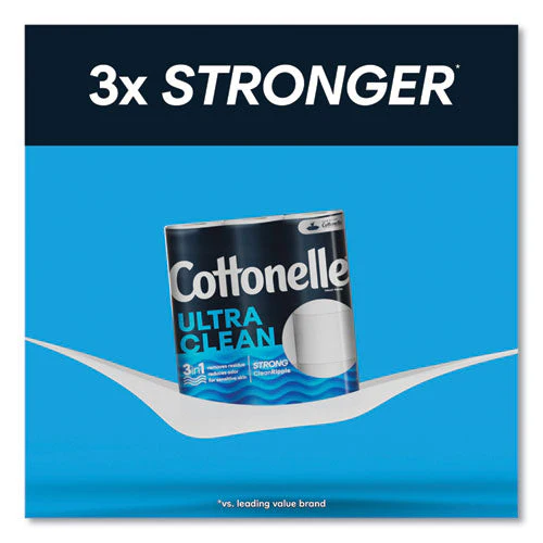 Ultra Cleancare Toilet Paper, Strong Tissue, Mega Rolls, Septic Safe, 1-ply, White, 284/roll, 6 Rolls/pack, 36 Rolls/carton - Image 3