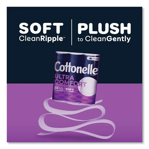 Ultra Comfortcare Toilet Paper, Soft Tissue, Mega Rolls, Septic Safe, 2-ply, White, 284/roll, 12 Rolls/pack, 48 Rolls/carton - Image 3