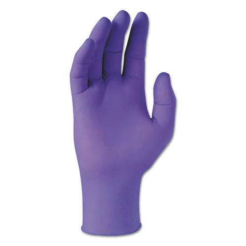 Purple Nitrile Exam Gloves, 242 Mm Length, X-small, 6 Mil, Purple, 100/box - Image 1