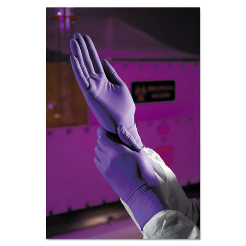 Purple Nitrile Exam Gloves, 242 Mm Length, X-small, 6 Mil, Purple, 100/box - Image 2