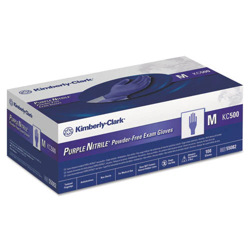 Purple Nitrile Exam Gloves, 242 Mm Length, Medium, Purple, 1,000/carton - Image 3