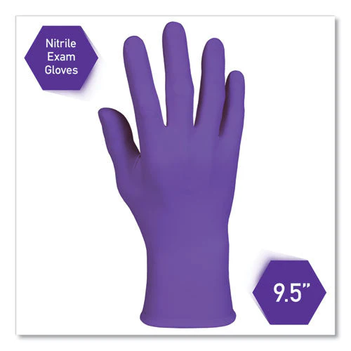 Purple Nitrile Exam Gloves, 242 Mm Length, Large, Purple, 1,000/carton - Image 3