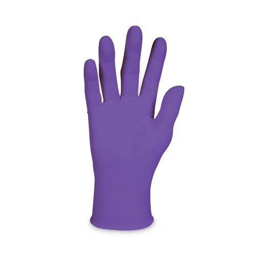 Purple Nitrile Exam Gloves, 242 Mm Length, X-large, Purple, 90/box - Image 1