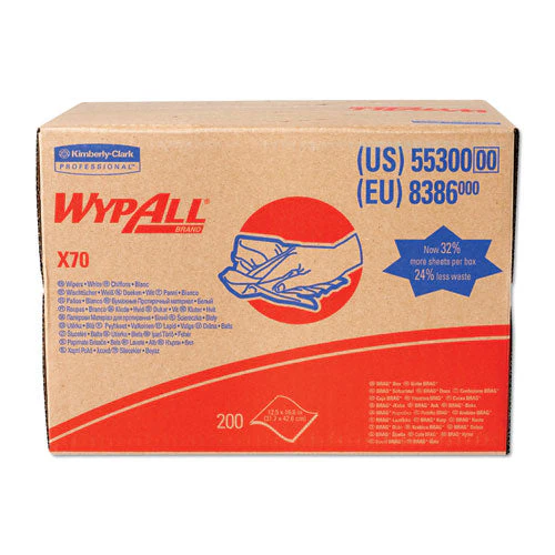 X70 Cloths, 12.5 X 16.8, White 200/carton - Image 1