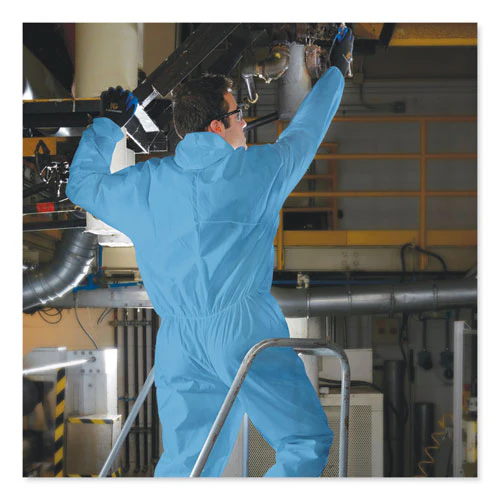 A20 Breathable Particle Protection Coveralls, X-large, Blue, 24/carton - Image 2