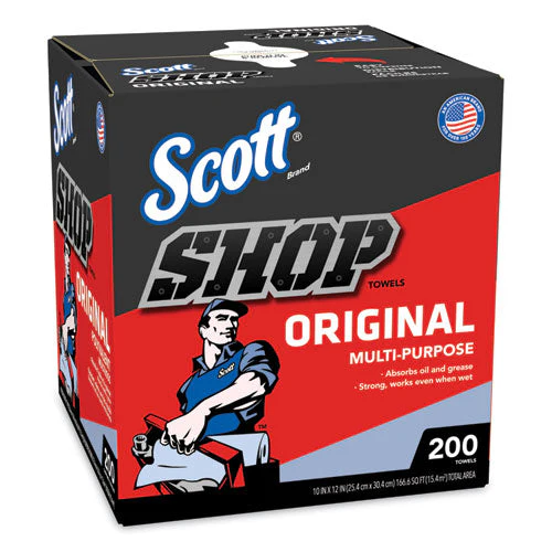 Shop Towels, Pop-up Box, 1-ply, 9 X 12, Blue, 200/box, 8 Boxes/carton - Image 2