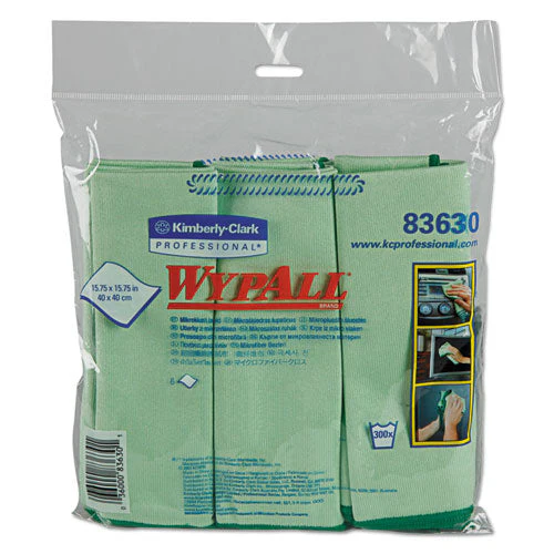Microfiber Cloths, Reusable, 15.75 X 15.75, Green, 24/carton - Image 1