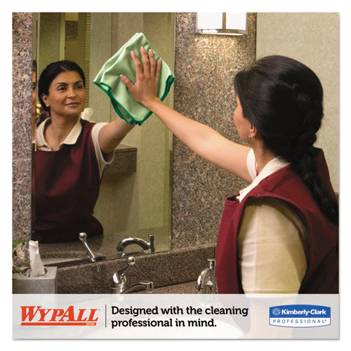 Microfiber Cloths, Reusable, 15.75 X 15.75, Green, 24/carton - Image 2