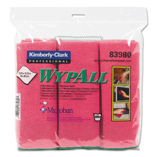 Microfiber Cloths, Reusable, 15.75 X 15.75, Red, 6/pack, 4 Packs/carton - Image 1