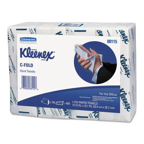 C-fold Paper Towels For Business, Absorbency Pockets, 1-ply, 10.13 X 13.15, White, 150/pack, 16 Packs/carton - Image 1