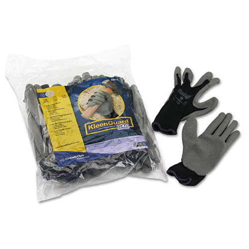 G40 Latex Coated Poly-cotton Gloves, 250 Mm Length, Large/size 9, Gray, 12 Pairs - Image 2