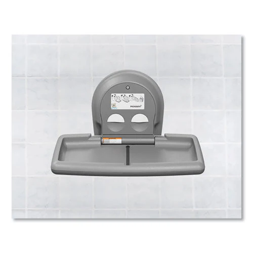 Baby Changing Station, Wall Horizontal Mount, 36.5 X 21.25, Gray - Image 1