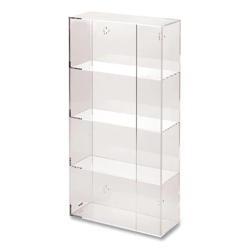 Quad Glove Dispenser, 10.5 X 4 X 21.25, Clear - Image 1