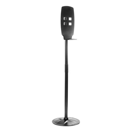 Floor Stand For Sanitizer Dispensers, Height Adjustable From 50" To 60", Black - Image 3