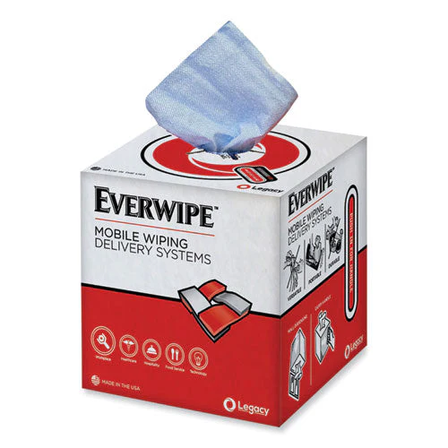 Heavyweight Blue Wiper, 1-ply, 9 X 12, Unscented, Blue, 200/roll, 4 Rolls/carton - Image 1
